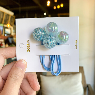 2 KOM Nove šarene čarobne perle Princess pokrivala za glavu Dječje elastične trake za kosu Dječji ukrasi za glavu Dječja užad za kosu Dodaci za djevojčice