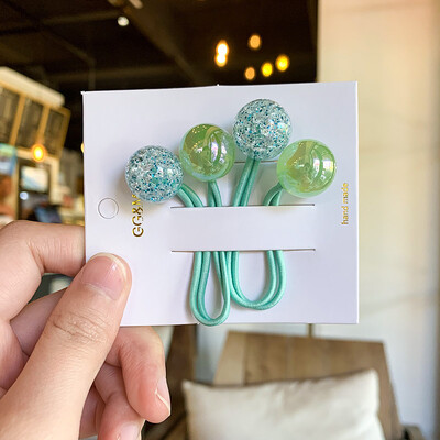 2 KOM Nove šarene čarobne perle Princess pokrivala za glavu Dječje elastične trake za kosu Dječji ukrasi za glavu Dječja užad za kosu Dodaci za djevojčice