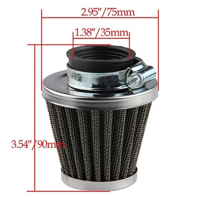 Motociklų priedai Ovalūs metaliniai spaustukai, įmontuojamas įsiurbimo piltuvas, grybo galvutės oro filtras 35 mm 39 mm 42 mm 48 mm 50 mm 52 mm 60 mm