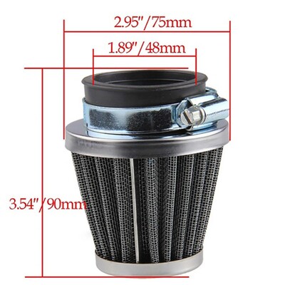 Motociklų priedai Ovalūs metaliniai spaustukai, įmontuojamas įsiurbimo piltuvas, grybo galvutės oro filtras 35 mm 39 mm 42 mm 48 mm 50 mm 52 mm 60 mm