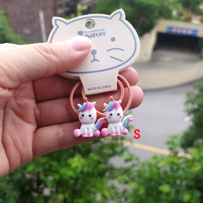 2 KOM Crtani slatki Rainbow White Horse Princess Pokrivala za glavu Dječje elastične trake za kosu Dječja užad Dodaci za djevojčice Dječji ukras za glavu