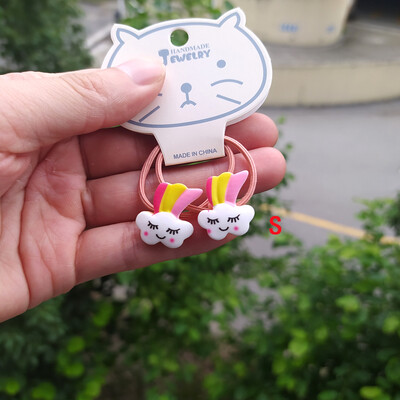 2 KOM Crtani slatki Rainbow White Horse Princess Pokrivala za glavu Dječje elastične trake za kosu Dječja užad Dodaci za djevojčice Dječji ukras za glavu