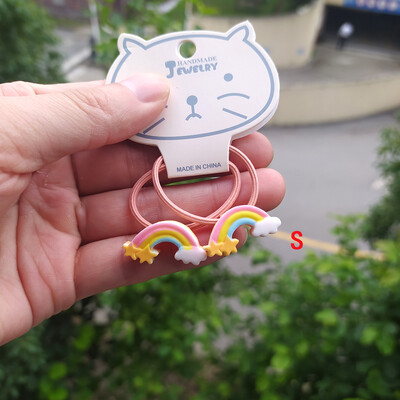 2 KOM Crtani slatki Rainbow White Horse Princess Pokrivala za glavu Dječje elastične trake za kosu Dječja užad Dodaci za djevojčice Dječji ukras za glavu