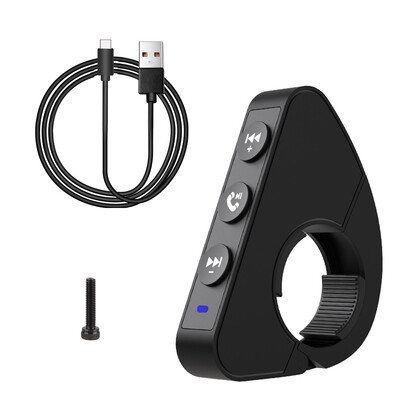 Motociklo jungikliai, skirti ausinių su šalmu valdymui ant vairo Bluetooth 5.3 mygtukai išmaniojo telefono nuotolinio valdymo pulto belaidis rinkinys