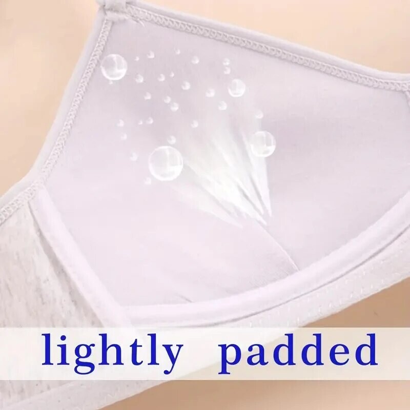 2 gab Sieviešu krūšturis Bezvadu apakšveļa 100 kokvilnas odere Tīras kokvilnas audums elpojošs melns Incanus sporta fitnesa joga ikdienas