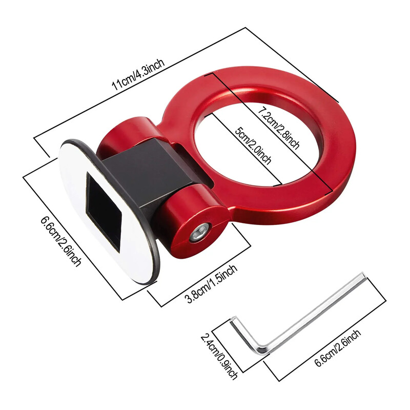 Kit cârlig de remorcare Autocolant pentru decorațiuni auto Bara de protecție pentru autovehicule pentru accesorii exterioare auto (NUMAI Decorare)