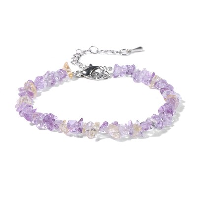 Așchii neregulate Brățară din piatră naturală aventurină Mărgele de ametist Cristal Cuarț Pietriș Brățări Reiki pentru femei, fete, bijuterii