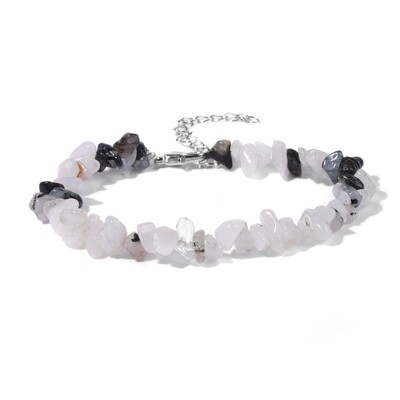 Așchii neregulate Brățară din piatră naturală aventurină Mărgele de ametist Cristal Cuarț Pietriș Brățări Reiki pentru femei, fete, bijuterii