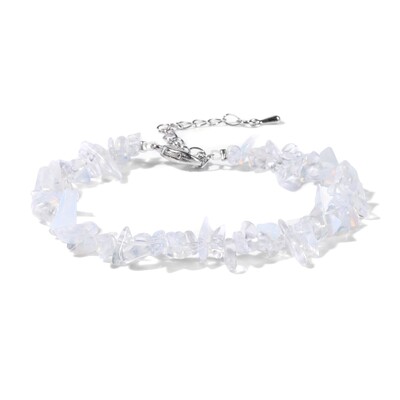 Așchii neregulate Brățară din piatră naturală aventurină Mărgele de ametist Cristal Cuarț Pietriș Brățări Reiki pentru femei, fete, bijuterii