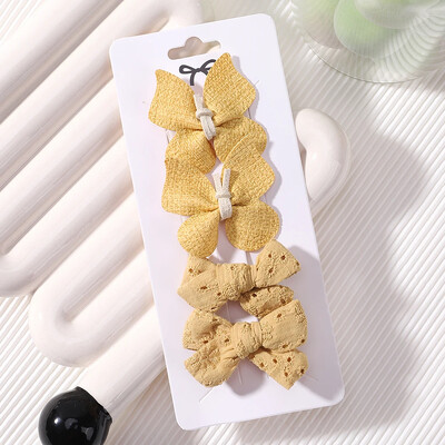 4 bucăți/set Nou drăguț pentru fetițe Lână tricotat Crăciun pentru cap lucrat manual din croșetat fluture din aliaj Agrafe pentru copii Agrafe de păr cu ridicata