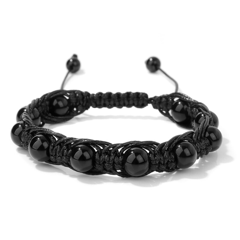 Prirodne perle od ametista, užad, pletene narukvice za žene, muškarce, ručno rađene linije od voska, žicom omotane 8 mm, narukvice od kamena, nakit