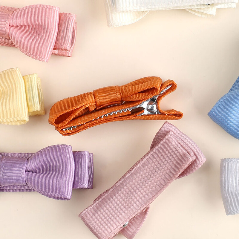 24 komada kopče za kosu s mašnom u boji za djevojčice Potpuno podstavljene kopče za punu pokrivenost Djevojačke kopče za kosu s mašnom Dječji dodaci za kosu za bebe Pokrivala za glavu