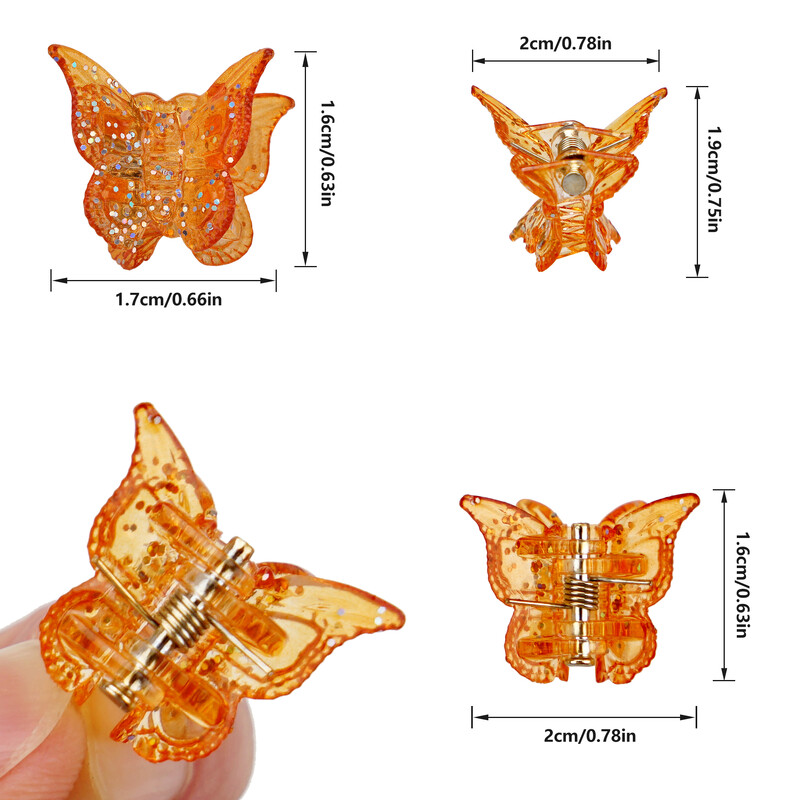 50BUC Agrafe de păr Fluture Agrafe de păr pentru fetiță Mini Agrafe drăguțe Accesorii de păr Comert cu ridicata