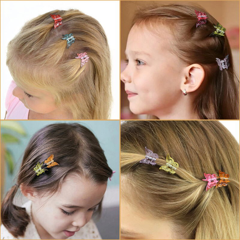 50BUC Agrafe de păr Fluture Agrafe de păr pentru fetiță Mini Agrafe drăguțe Accesorii de păr Comert cu ridicata