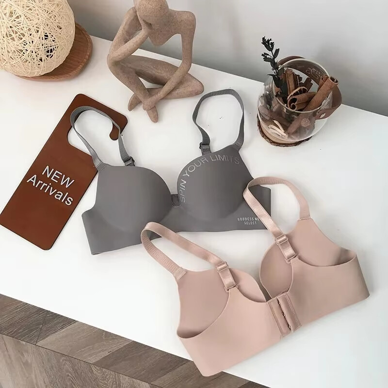 Ženski jednodijelni modni grudnjak s slovima, udoban, jednostavan, prozračan, prekrasan grudnjak s prekrasnim leđima, grudnjak bez čeličnih prstenova na skupljanje bez tragova