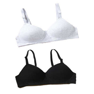 Baruri Femei Sutien fete bare Lenjerie de corp fără fir Bumbac Căptușeală Bumbac pur țesătură Respirabil Negru tineri Sport Fitness Yoga Casual