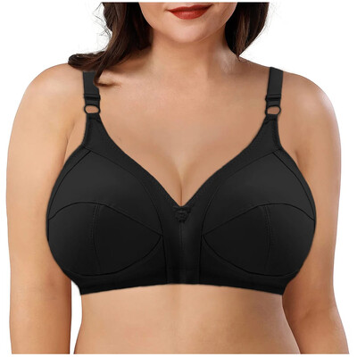Sutiene de marime mari pentru femei 38C-50F Deep V Bralette Sutien din dantela Lenjerie fără fir Lenjerie sexy Bumbac moale bh CDEFG cup C01