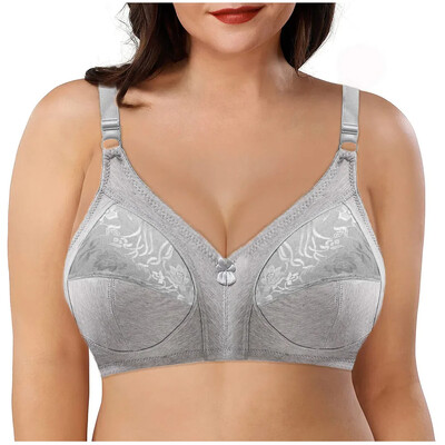 Sutiene de marime mari pentru femei 38C-50F Deep V Bralette Sutien din dantela Lenjerie fără fir Lenjerie sexy Bumbac moale bh CDEFG cup C01