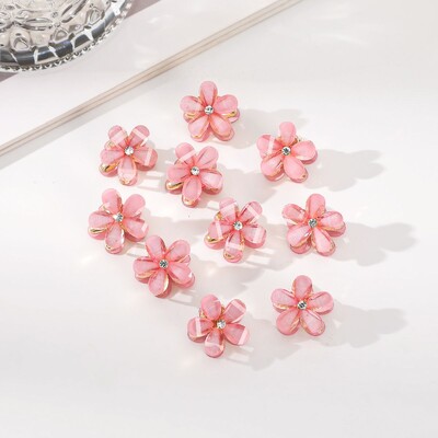 Molans 10 komada novih malih cvjetnih kandži za kosu, mala kopča za kosu, ženski dodaci za kosu