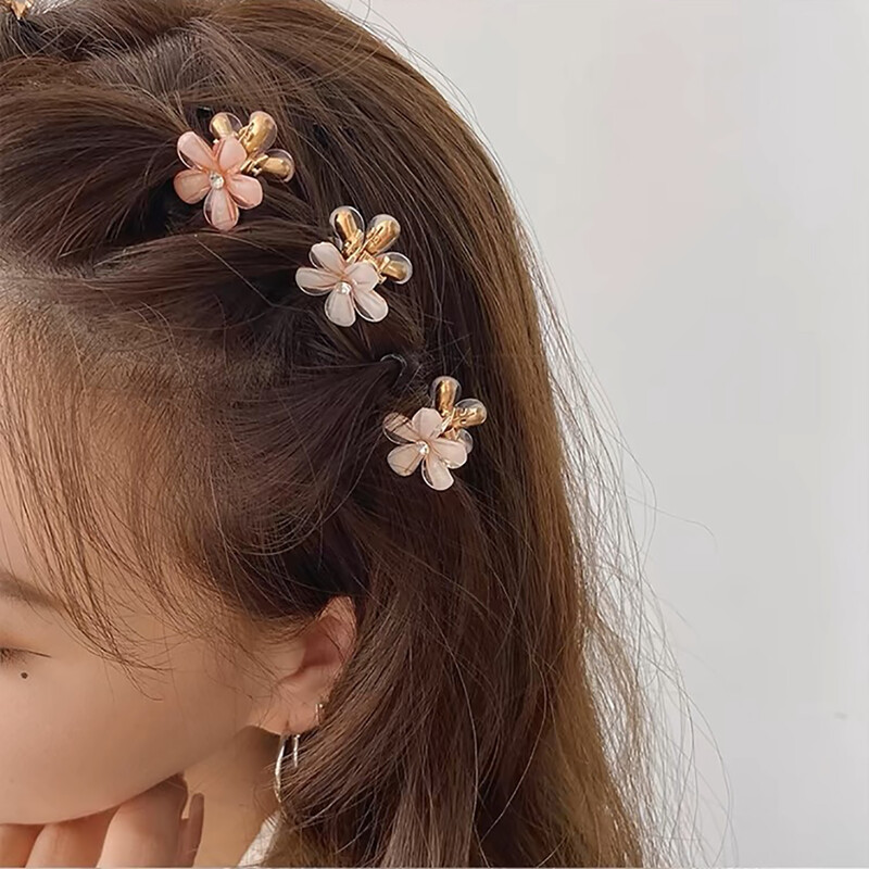 Molans 10 komada novih malih cvjetnih kandži za kosu, mala kopča za kosu, ženski dodaci za kosu