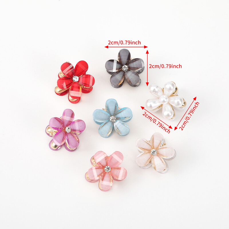 Molans 10 komada novih malih cvjetnih kandži za kosu, mala kopča za kosu, ženski dodaci za kosu