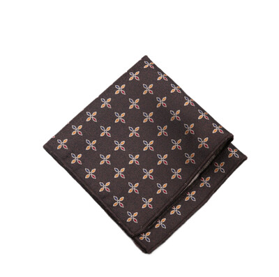 23*23CM Batista de lux pentru bărbați, cu flori, cu dungi, papuci florali, din poliester, pentru afaceri, roșu de buzunar, piept, prosop nuntă