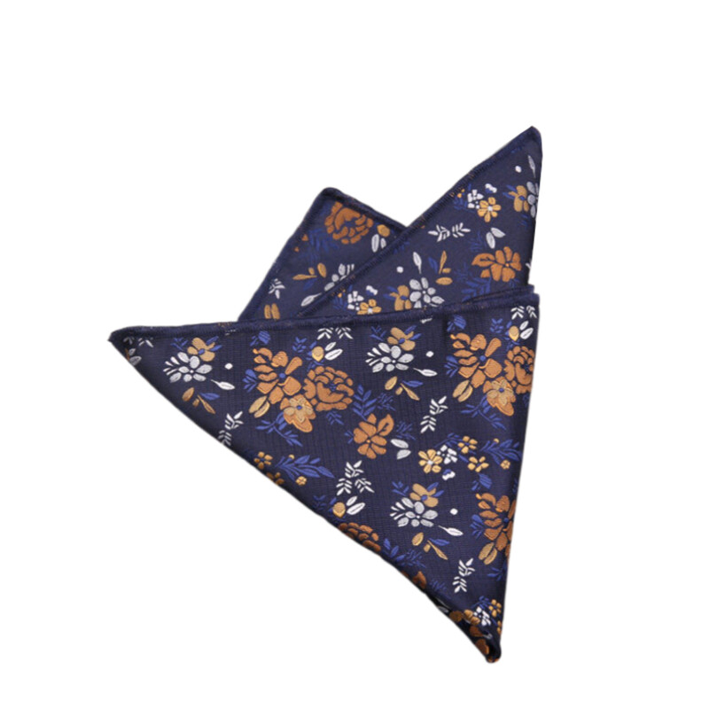 23*23CM Batista de lux pentru bărbați, cu flori, cu dungi, papuci florali, din poliester, pentru afaceri, roșu de buzunar, piept, prosop nuntă