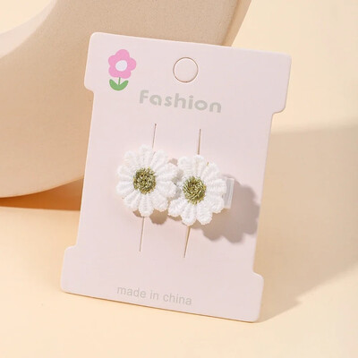 2 bucăți drăguțe agrafe de păr pentru fetiță, floare, margaretă, pentru copii, prințesă, accesorii pentru păr pentru copii, cleme de păr în stil coreean de primăvară