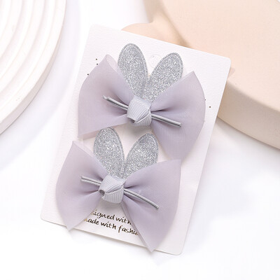 2kom/komplet Prekrasne mašne Ukosnice Jednobojne gaze Mašnice Stezaljka za djecu Slatke meke kopče za kosu Ružičasti dodaci za kosu za djevojčice princeze