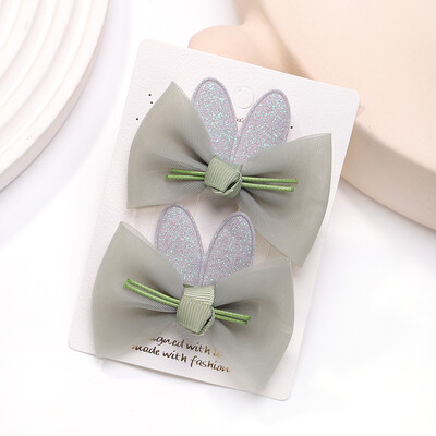 2kom/komplet Prekrasne mašne Ukosnice Jednobojne gaze Mašnice Stezaljka za djecu Slatke meke kopče za kosu Ružičasti dodaci za kosu za djevojčice princeze