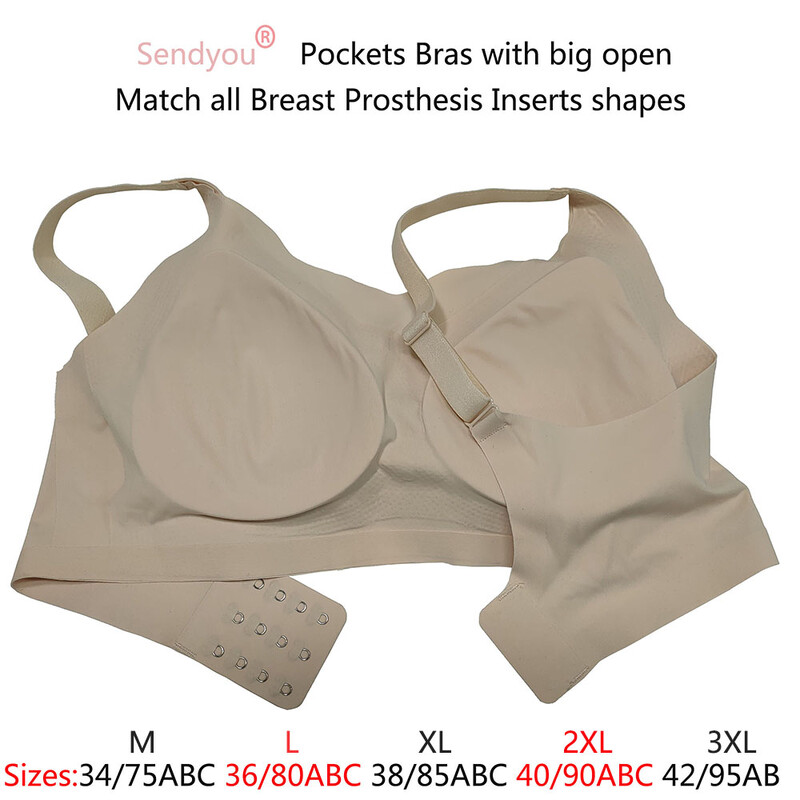 Grudnjak s džepovima i velikim otvorenim za ženske prsne proteze dovoljno dugim podesivim naramenicama