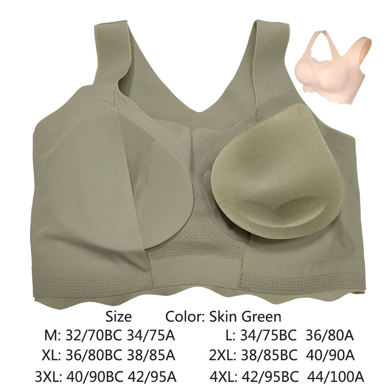 Sutien cu buzunare sport fără cusături pentru mastectomie femei proteză de sân țesătură de confort înalt