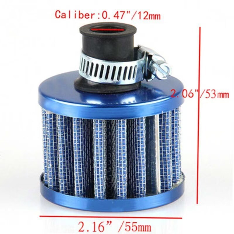 Filtru de aer auto de 12 mm Admisie de aer rece debit mare Capac de aerisire a carterului Filtru de ventilație Filtru de modificare a ventilației Turbo Accesoriu auto