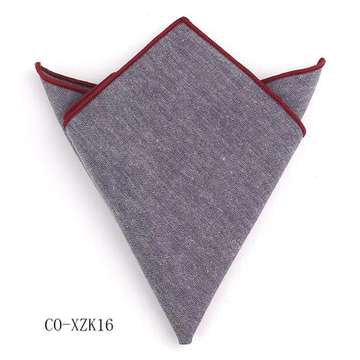 Jednobojni prugasti smeđi džepni kvadrat 23 CM pamučno muško odijelo Rupčić mladoženja Domaćin Hanky svadbena zabava Škrinja Kravata Dodaci za odijelo