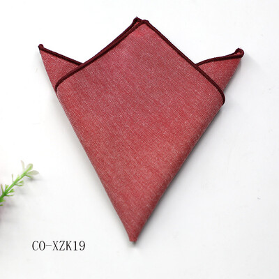 Jednobojni prugasti smeđi džepni kvadrat 23 CM pamučno muško odijelo Rupčić mladoženja Domaćin Hanky svadbena zabava Škrinja Kravata Dodaci za odijelo