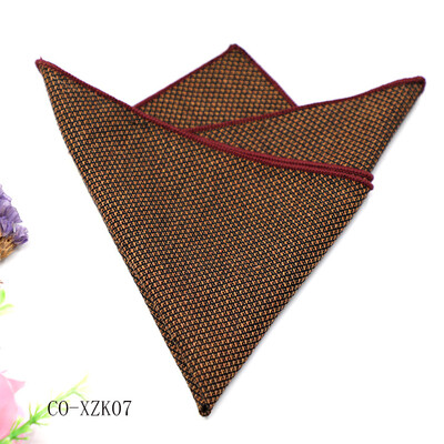 Jednobojni prugasti smeđi džepni kvadrat 23 CM pamučno muško odijelo Rupčić mladoženja Domaćin Hanky svadbena zabava Škrinja Kravata Dodaci za odijelo