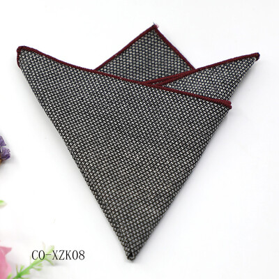 Jednobojni prugasti smeđi džepni kvadrat 23 CM pamučno muško odijelo Rupčić mladoženja Domaćin Hanky svadbena zabava Škrinja Kravata Dodaci za odijelo