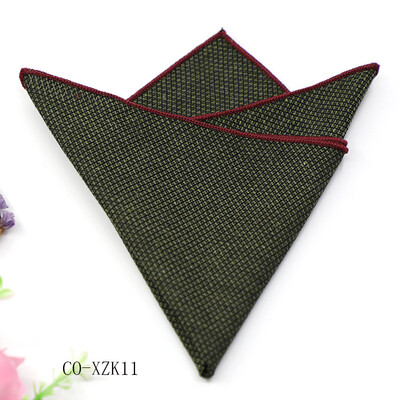 Jednobojni prugasti smeđi džepni kvadrat 23 CM pamučno muško odijelo Rupčić mladoženja Domaćin Hanky svadbena zabava Škrinja Kravata Dodaci za odijelo