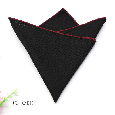 Jednobojni prugasti smeđi džepni kvadrat 23 CM pamučno muško odijelo Rupčić mladoženja Domaćin Hanky svadbena zabava Škrinja Kravata Dodaci za odijelo