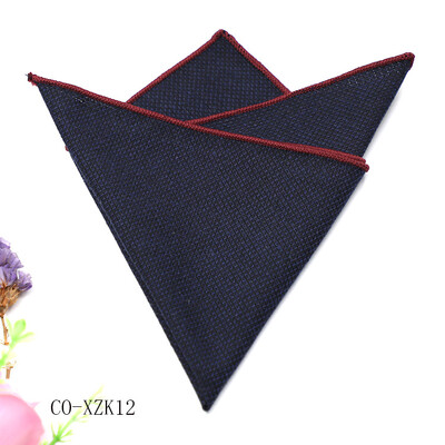 Jednobojni prugasti smeđi džepni kvadrat 23 CM pamučno muško odijelo Rupčić mladoženja Domaćin Hanky svadbena zabava Škrinja Kravata Dodaci za odijelo