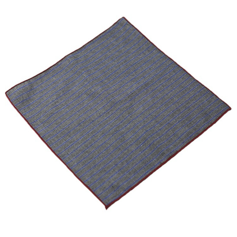 Jednobojni prugasti smeđi džepni kvadrat 23 CM pamučno muško odijelo Rupčić mladoženja Domaćin Hanky svadbena zabava Škrinja Kravata Dodaci za odijelo