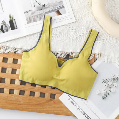 Ženski bešavni sportski grudnjaci Jednodijelni ultratanki Push-up ledeno svileni aktivni grudnjak Žensko donje rublje bez rublja Crop Top