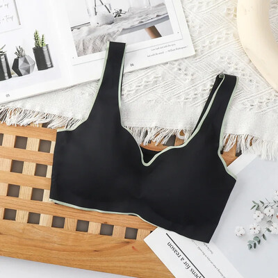 Ženski bešavni sportski grudnjaci Jednodijelni ultratanki Push-up ledeno svileni aktivni grudnjak Žensko donje rublje bez rublja Crop Top