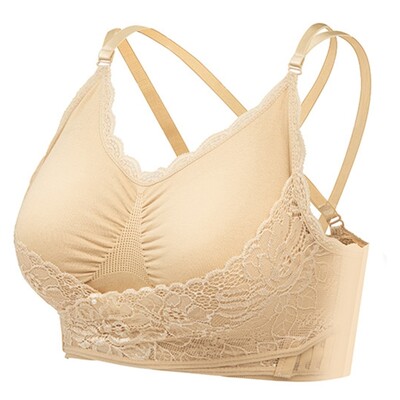 2024 Sutien sport noi pentru femei Sutiene Criss în față cu cataramă laterală Sutien sport din dantelă Sutien fără fir Push Up fără cusături cu detașabil
