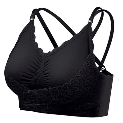 2024 Sutien sport noi pentru femei Sutiene Criss în față cu cataramă laterală Sutien sport din dantelă Sutien fără fir Push Up fără cusături cu detașabil