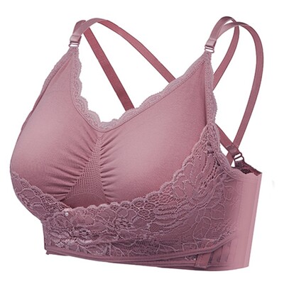 2024 Sutien sport noi pentru femei Sutiene Criss în față cu cataramă laterală Sutien sport din dantelă Sutien fără fir Push Up fără cusături cu detașabil