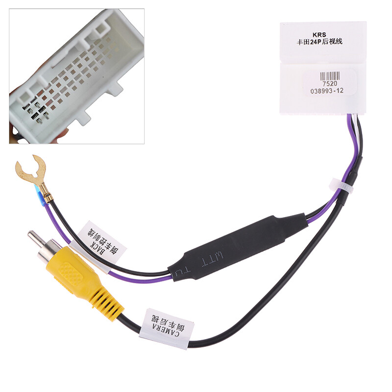 24 kontaktų Kia Hyundai originalios gamyklinės automatinės kameros vaizdo išvesties automobilio atbulinės kameros išvesties vaizdo adapterio kabelis