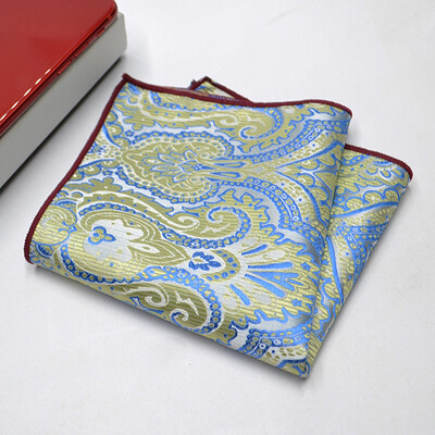 24 CM muški ručnik s džepnim kvadratom, poliester, jacquard, svečani rupčić, ovratnik, dodaci za košulju, tamnocrvena vjenčanica