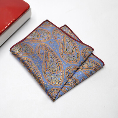 24 CM muški ručnik s džepnim kvadratom, poliester, jacquard, svečani rupčić, ovratnik, dodaci za košulju, tamnocrvena vjenčanica