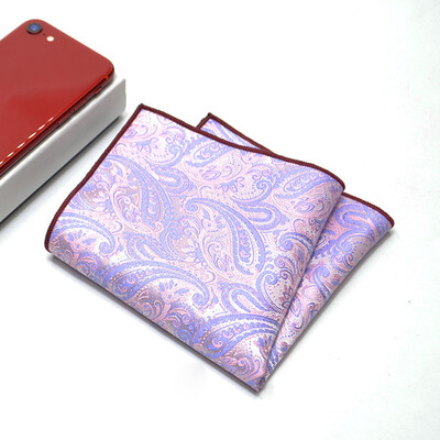 24 CM muški ručnik s džepnim kvadratom, poliester, jacquard, svečani rupčić, ovratnik, dodaci za košulju, tamnocrvena vjenčanica